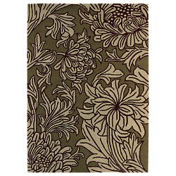 Morris & Co Chrysanthemum Rug Wine